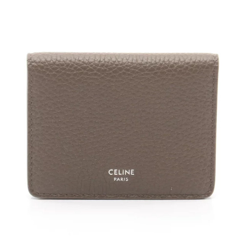 Celine Bifold Card Case Accessory Leather Gray